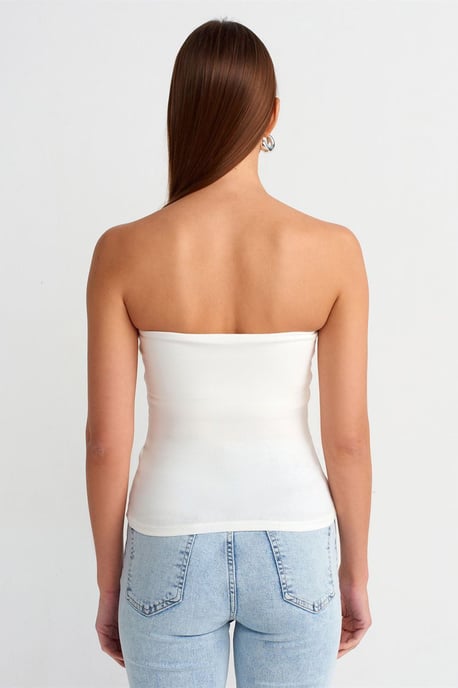 Strapless Bodycon Bandeau Blouse - Image 2
