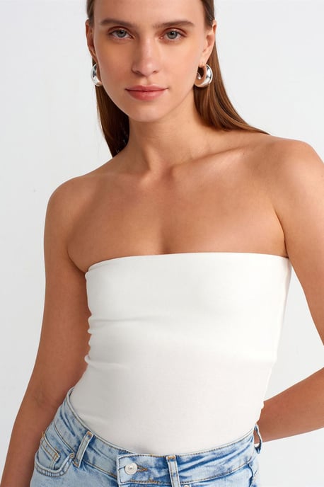 Strapless Bodycon Bandeau Blouse - Image 4