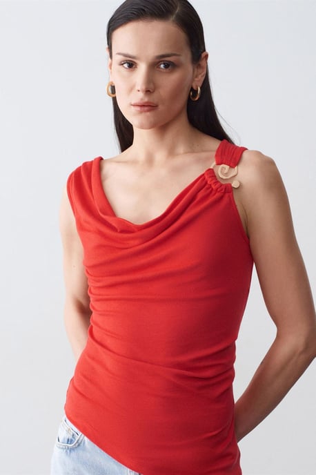 Mouwloos Cowl Neck Shell Top - Image 3
