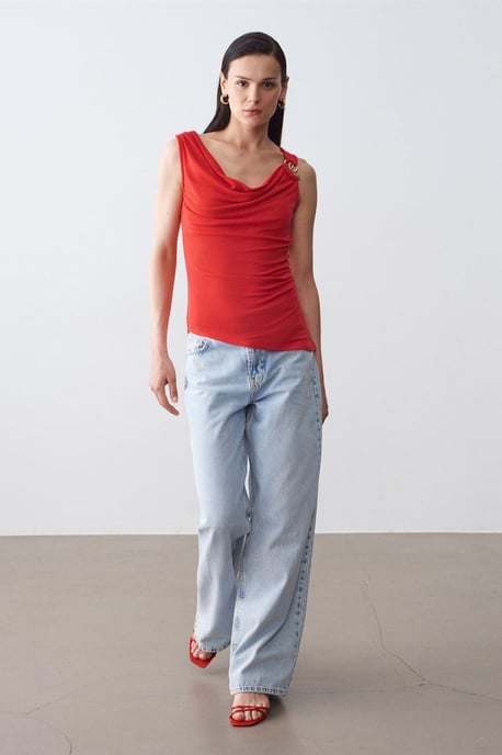 Mouwloos Cowl Neck Shell Top - Image 4