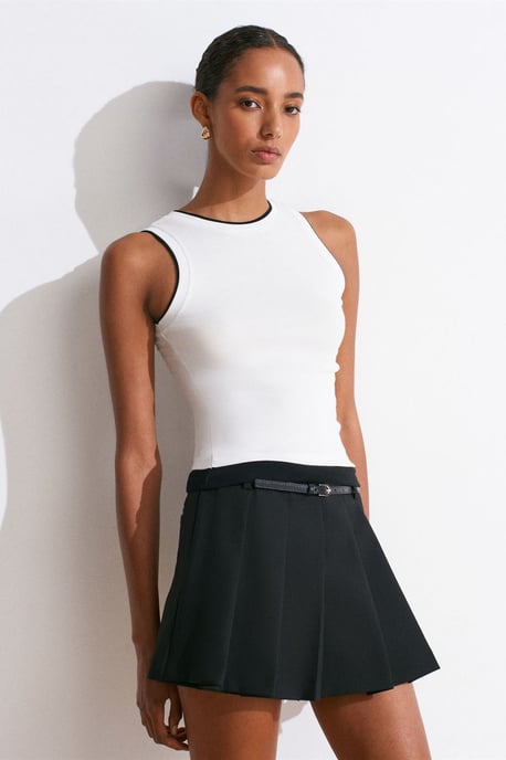 Mouwloze Ribbel Katoenen Blouse - Image 3