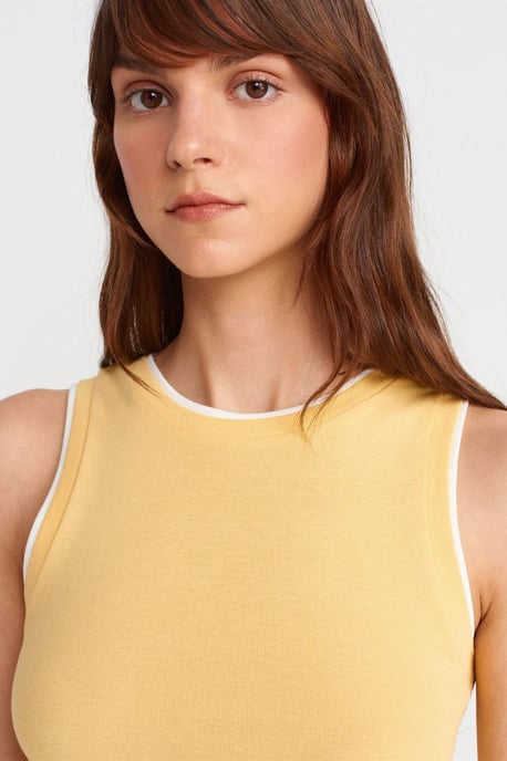 Mouwloze Ribbel Katoenen Blouse - Image 3