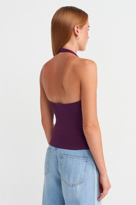 Geribbelde Halterloze Mouwloze Blouse - Image 2