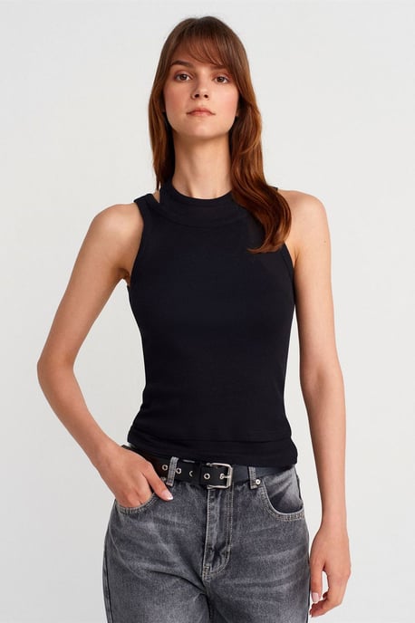 Katoenen Geribbelde Crop Top - Image 1