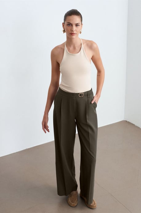 Slim Fit Halterhals Tricot Blouse - Image 4