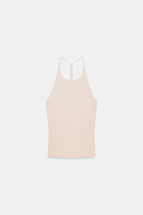 Slim Fit Halterhals Tricot Blouse - Image 5