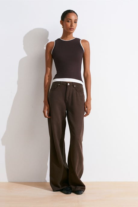 Sleeveless Ribbed Cotton Blouse - Image 5