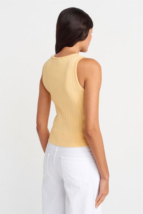 Geribbelde Mouwloze Slim-fit Blouse - Image 2
