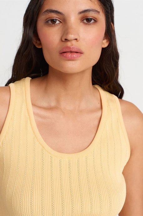 Geribbelde Mouwloze Slim-fit Blouse - Image 3