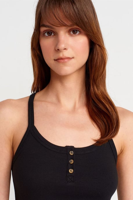 Slim Fit Geribbelde Brei Top - Image 3