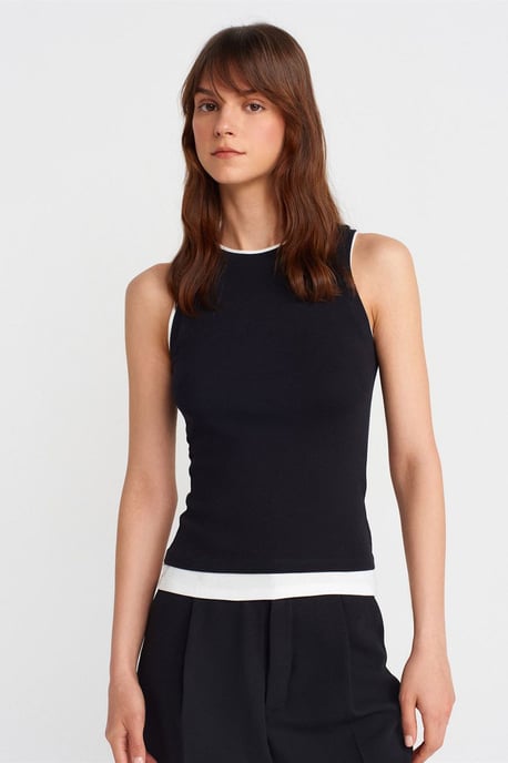 Mouwloze Ribbel Katoenen Blouse - Image 1