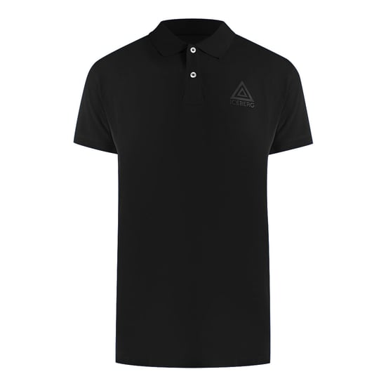 Zwarte Poloshirt Met Logo Van Een Ijsbergdriehoek - Image 1