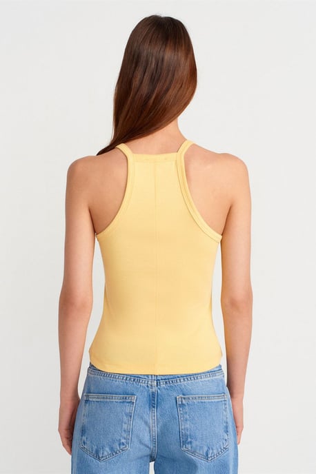 Slim Fit Geribbelde Brei Top - Image 2