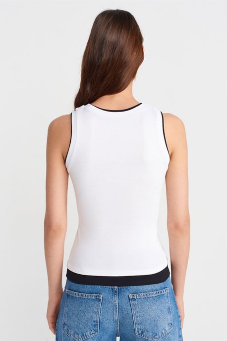Mouwloze Geribbelde Katoenen Blouse - Image 2