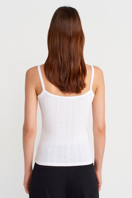 Slim Fit Geribbelde Katoenen Camisole Top - Image 2