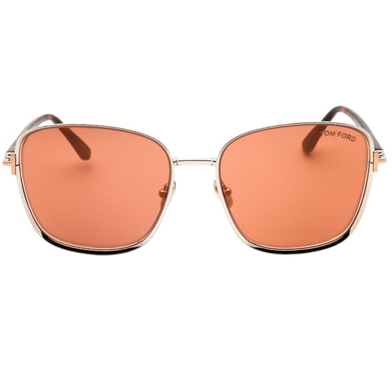 Tom Ford Zonnebril Met Glanzend Donker Ruthenium Montuur En Bruine Spiegelglazen - Image 1