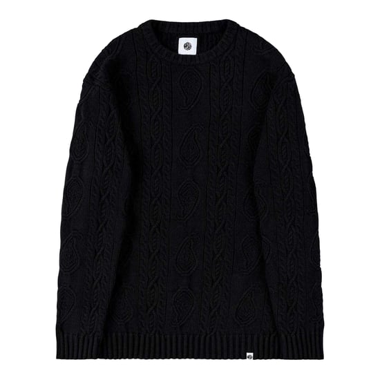 Pretty Green Heren Marylebone Kabelgebreide Sweater Top met Lange Mouwen (Zwart) - Image 2