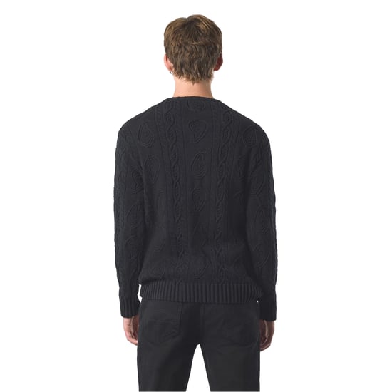 Pretty Green Heren Marylebone Kabelgebreide Sweater Top met Lange Mouwen (Zwart) - Image 3