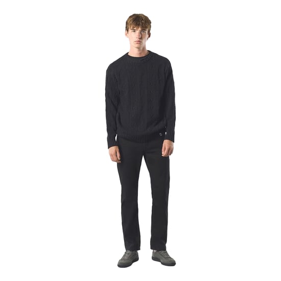 Pretty Green Heren Marylebone Kabelgebreide Sweater Top met Lange Mouwen (Zwart) - Image 4