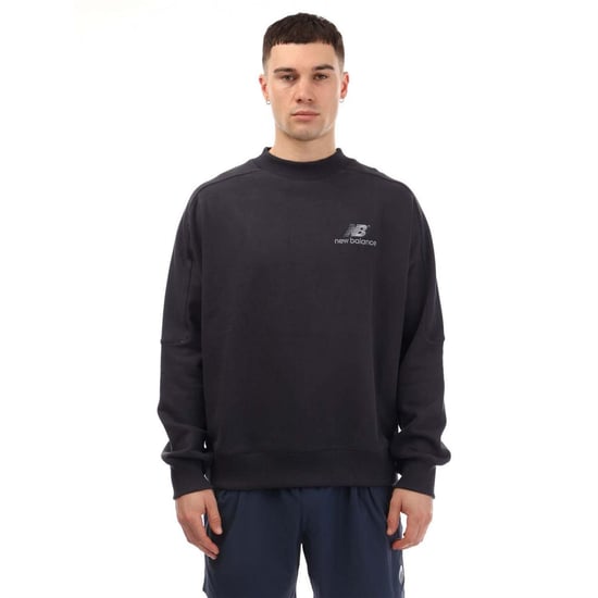 New Balance Heren French Terry Crew Neck Sweatshirt (Marine) - Image 1