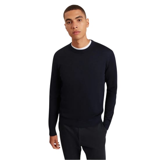 Ted Baker Heren Trui van Merinowol met lange mouwen (Marine) - Image 1