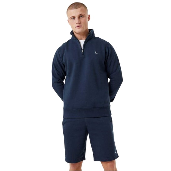 Jack Wills Heren Barchester Kwart Leef Sweatshirt (Marine) - Image 1