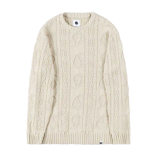 Pretty Green Heren Marylebone Kabelgebreide Sweater Top met Lange Mouwen (Grijs) - Image 2