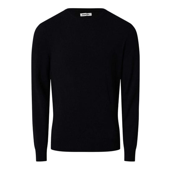 Replay Herentrui met ronde hals van katoenmix (Blauw) - Image 1