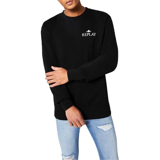 Replay Heren Sweatshirt met Ronde Hals en Logo (Zwart) - Image 3