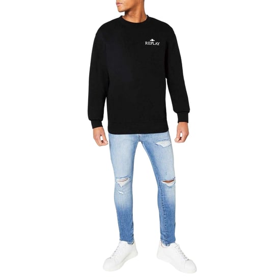 Replay Heren Sweatshirt met Ronde Hals en Logo (Zwart) - Image 4
