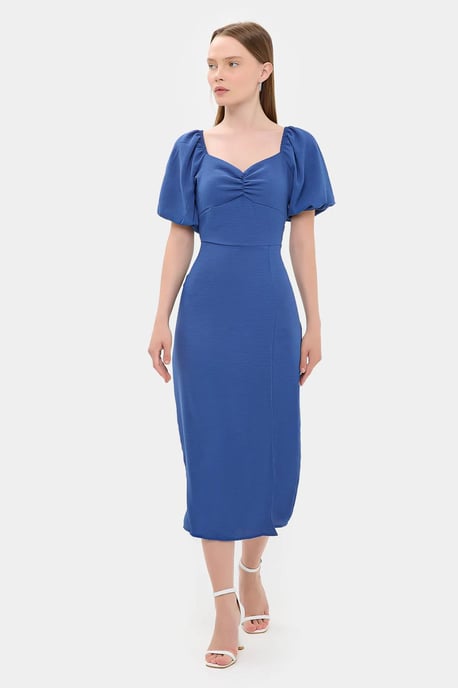 Sweetheart Hals Midi Jurk met een Zijsplit - Image 1