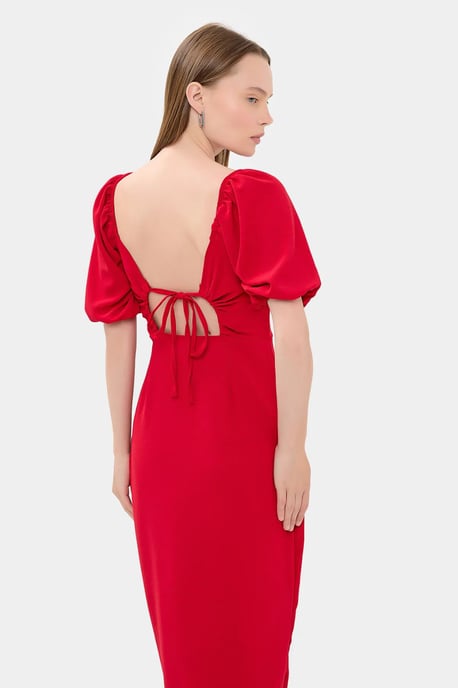 Sweetheart Hals Midi Jurk met een Zijsplit - Image 3