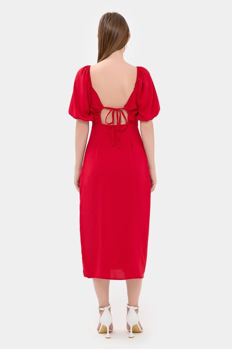 Sweetheart Hals Midi Jurk met een Zijsplit - Image 4