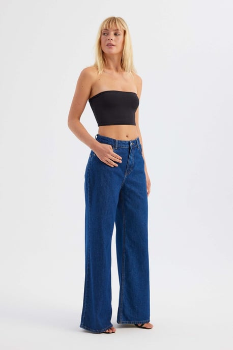 Hoge taille recht gesneden jeans - Image 3