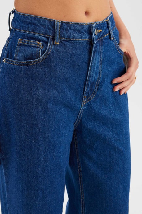 Hoge taille recht gesneden jeans - Image 5