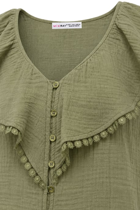 Katoenen V-hals Mouwloze Blouse - Image 2