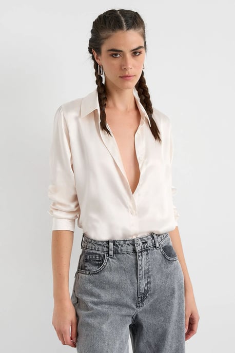 Satin Klassiek Shirt - Image 1