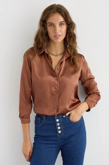 Satin Klassiek Shirt - Image 1