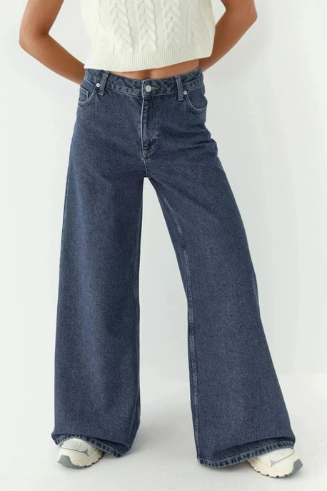 Hoge Taille Wijde Pijpen Jeans - Image 1