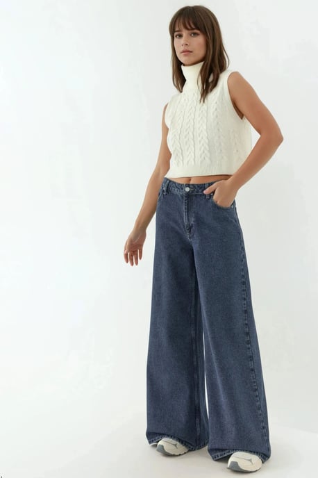 Hoge Taille Wijde Pijpen Jeans - Image 2