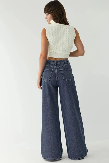 Hoge Taille Wijde Pijpen Jeans - Image 4