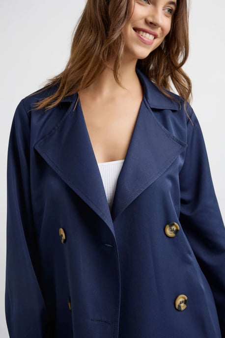 Dubbelzijdig Gordijn Trenchcoat met Ceintuur - Image 6