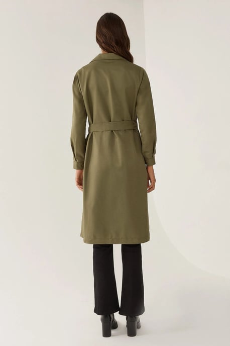 Dubbelzijdig Gordijn Trenchcoat met Ceintuur - Image 6