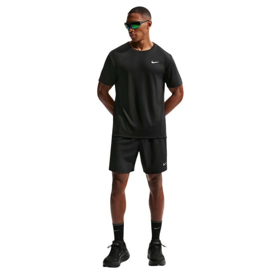 Nike Heren T-shirt Miler met Swoosh en reflecterende details (Zwart) - Image 3