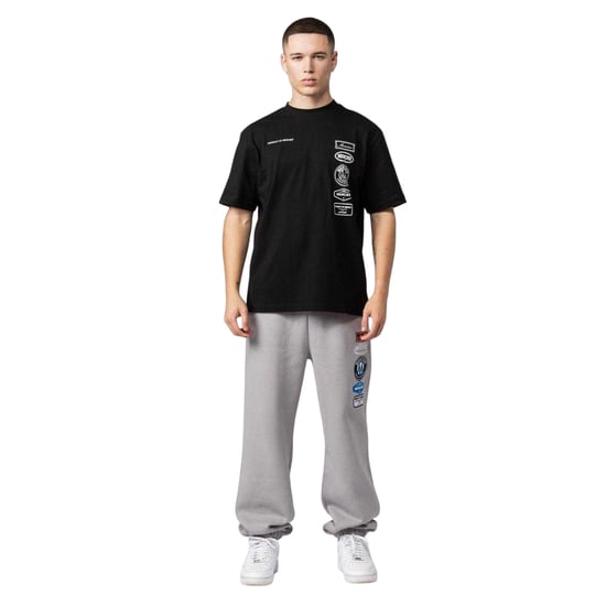 Mercier Oversized T-shirt met ronde hals en 2.0-badge voor heren (Zwart) - Image 1