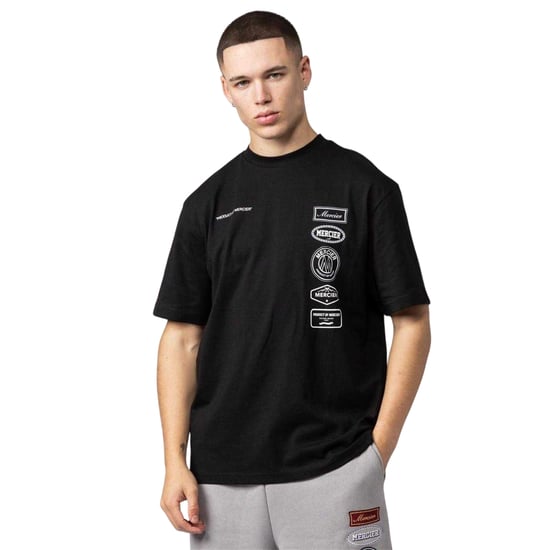 Mercier Oversized T-shirt met ronde hals en 2.0-badge voor heren (Zwart) - Image 2