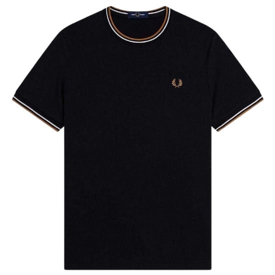 Fred Perry Heren T-shirt met tip (Zwart) - Image 2