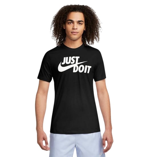 Nike Heren Just Do It Swoosh T-shirt (Zwart/Wit) - Image 3
