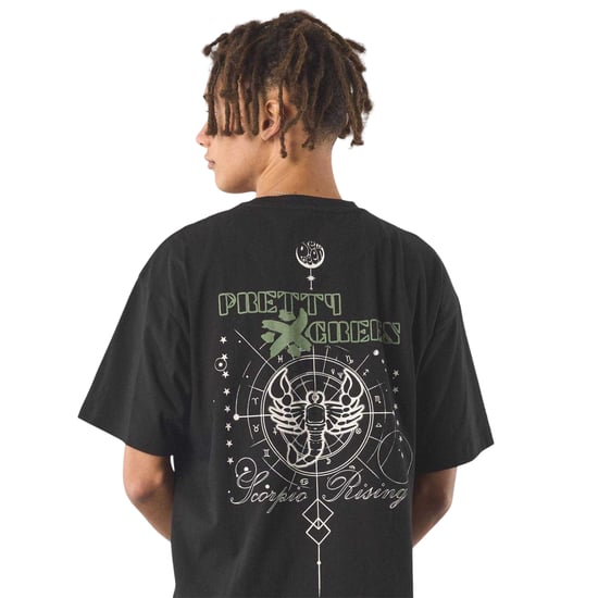 Pretty Green Heren Rising Schorpioen Crew Hals T-shirt (Zwart) - Image 2