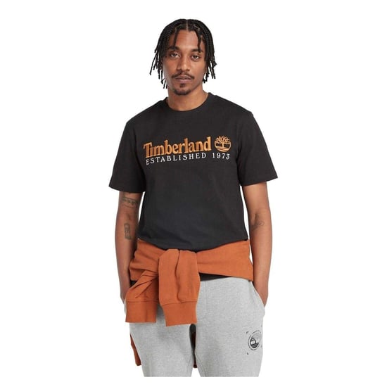 Timberland Heren Heritage Katoenen T-Shirt (Zwart, Wit) - Image 1